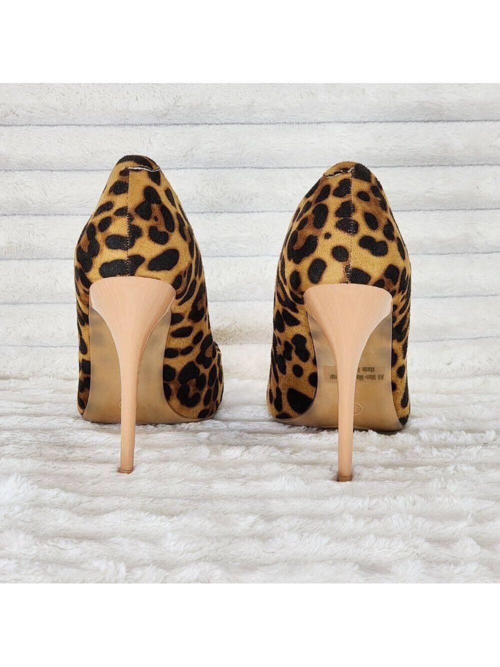 Leopard Print High Heel Pumps Matching Colored Sole Fabio - Picture 3 of 9
